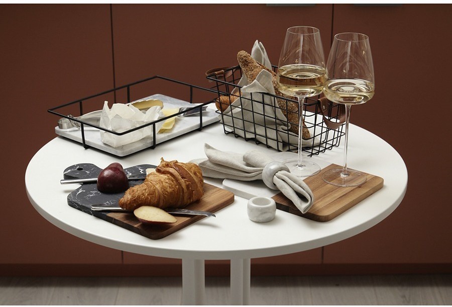 Набор колец для салфеток marm, D5 см, белый мрамор, 2 шт. (75937)