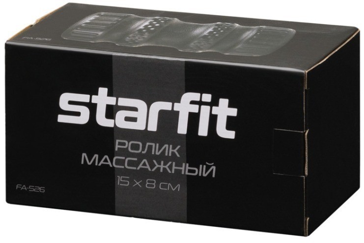 Ролик массажный FA-526, PU, средняя жесткость, 15x8 см, черный (2108088)