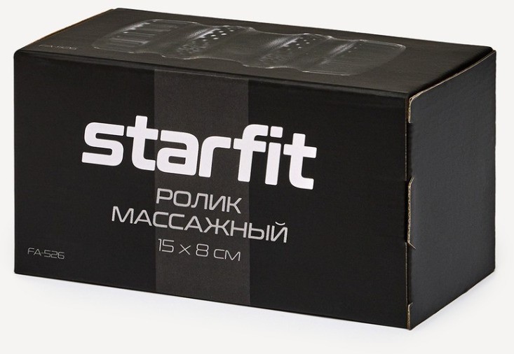 Ролик массажный FA-526, PU, средняя жесткость, 15x8 см, черный (2108088)