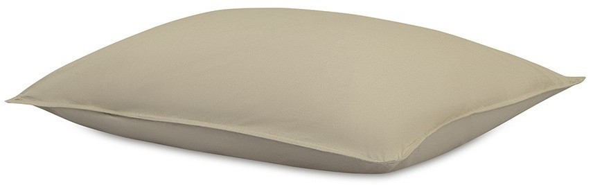 Набор наволочек из стираного перкаля бежево-серого цвета из коллекции essential, 50х70 см (77741)