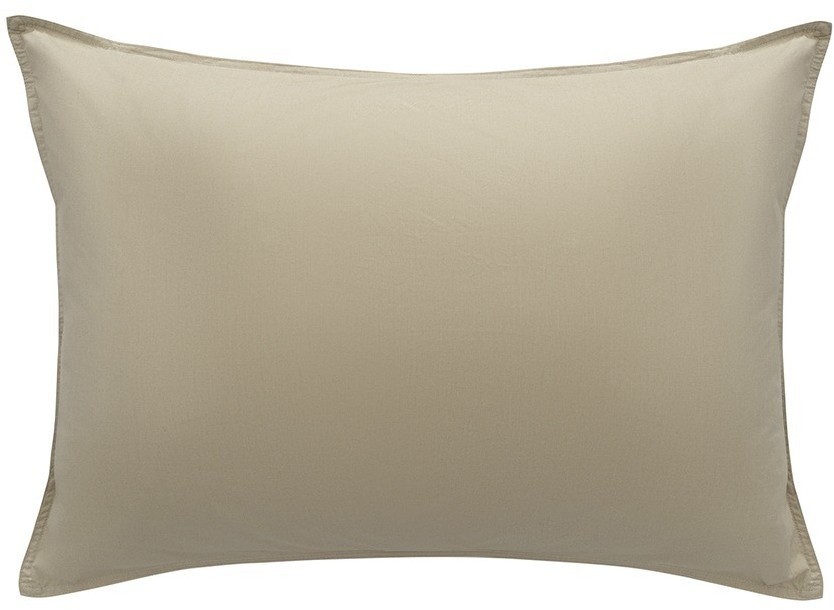 Набор наволочек из стираного перкаля бежево-серого цвета из коллекции essential, 50х70 см (77741)