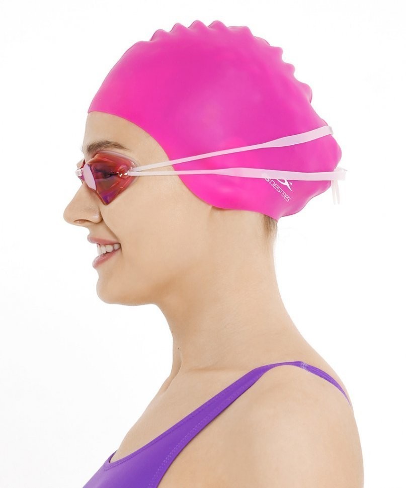 Шапочка для плавания Diva Pink, силикон, подростковый, для длинных волос (1433306)