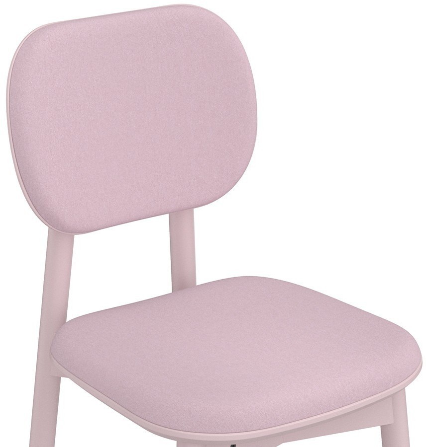 Стул с обивкой saga, рогожка, розовый (76421)