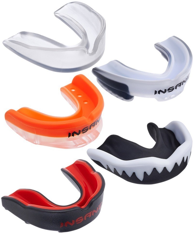 Капа 1-челюстная LEOPARD, ЭВА, красный/черный, взрослый (2101025)