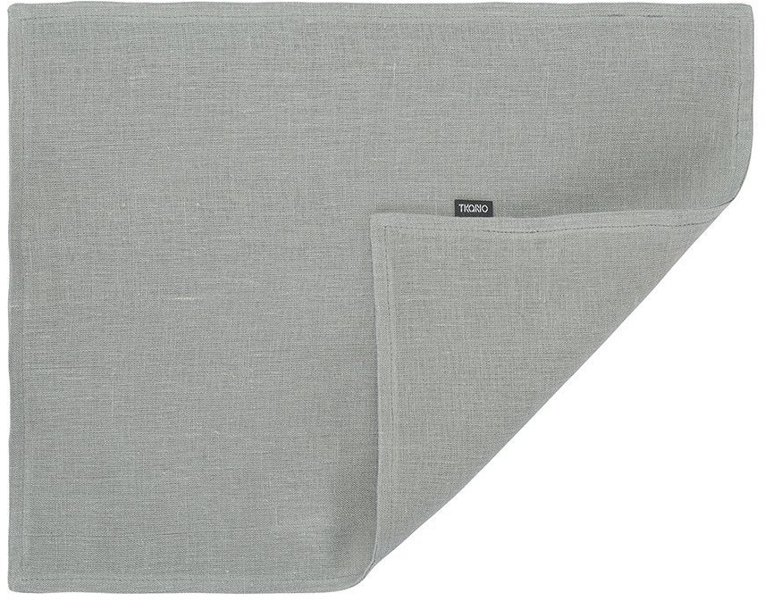 Салфетка под приборы из стираного льна серого цвета из коллекции essential, 35х45 см (73772)