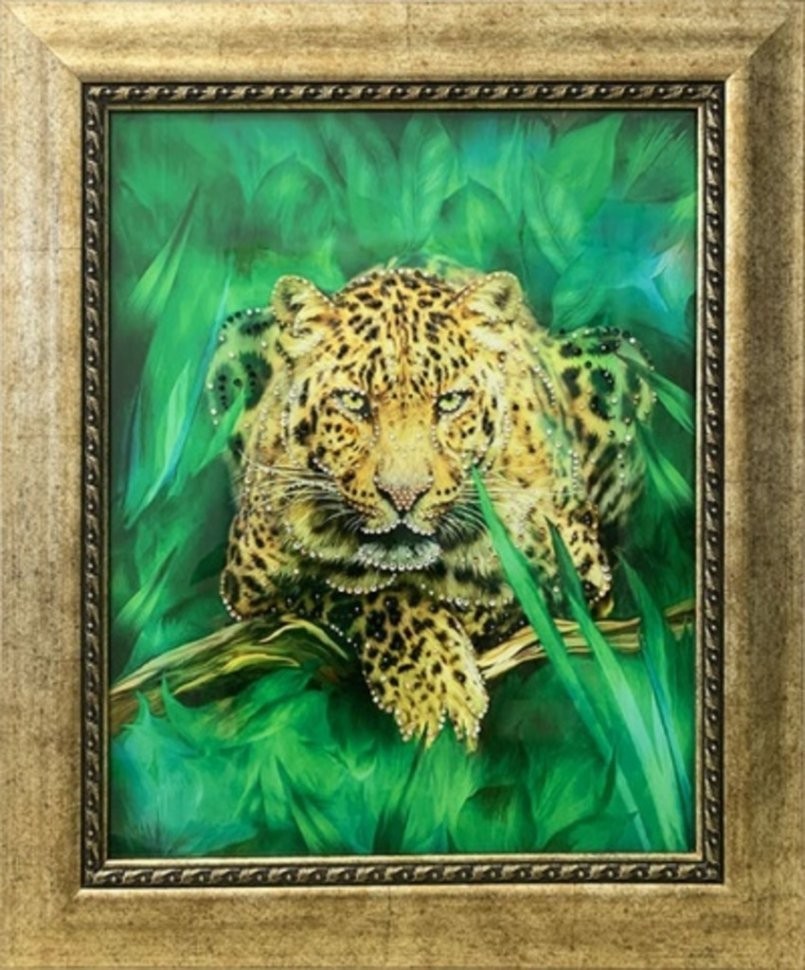 Картина Гепард с кристаллами Swarovski (1622)