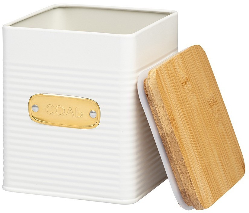 Банка для хранения соли irmel, 1,7 л, молочная (78688)