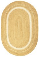 Ковер из джута овальный с вставками белого цвета из коллекции ethnic, 160х230см (76015)