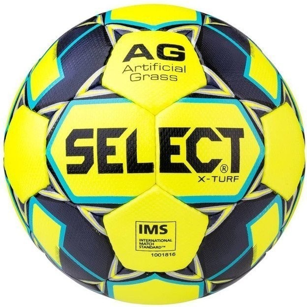 Мяч футбольный X-Turf, №5, желтый/черный/синий (1480231)