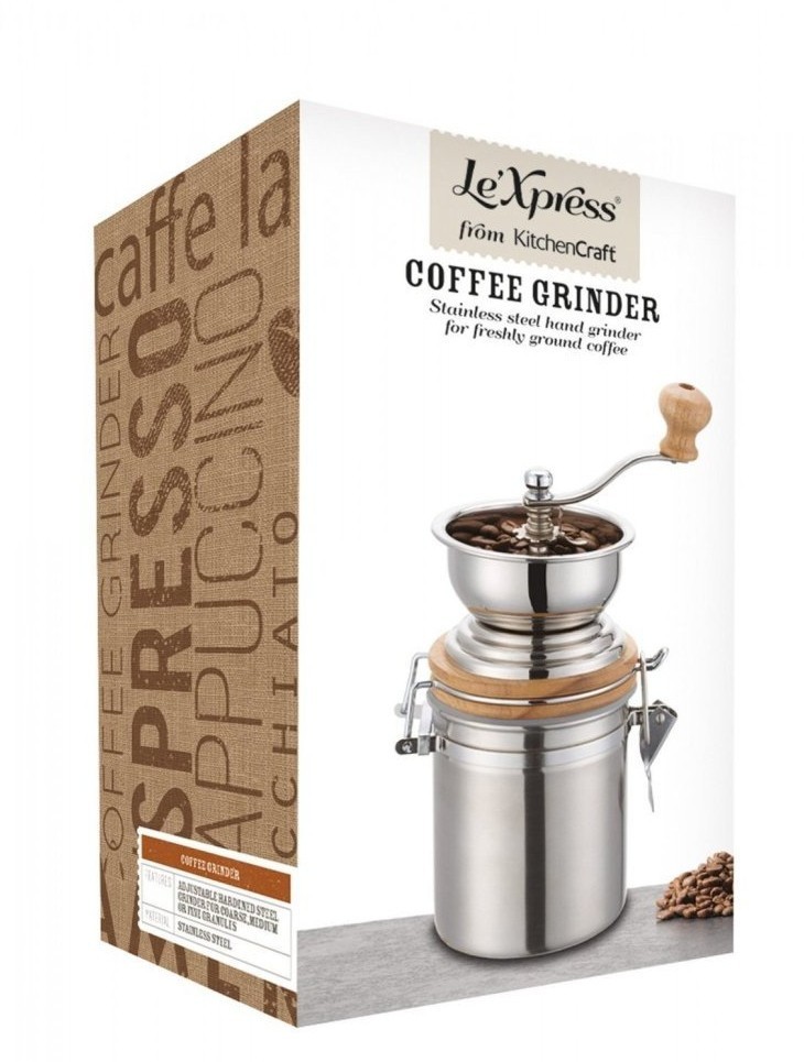 Kitchen Craft Ручная кофемолка Le'Xpress без упаковеи KCLXGRINDSS.1
