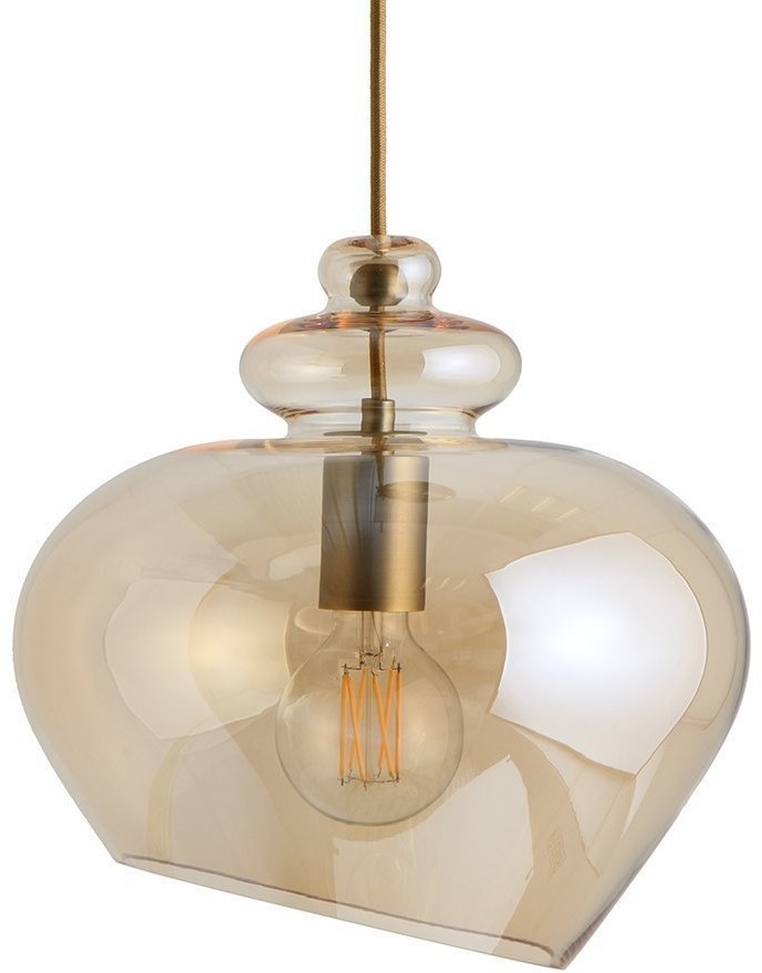 Лампа подвесная grace, 31,5хD30 см, стекло, шампань (70072)