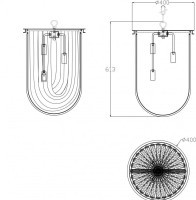 Светильник потолочный d40*61см (TT-00000524)