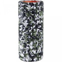 Ролик массажный FA-508, низкая жесткость, 33x14 cм, зеленый камуфляж/оранжевый (1041692)