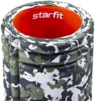 Ролик массажный FA-508, низкая жесткость, 33x14 cм, зеленый камуфляж/оранжевый (1041692)