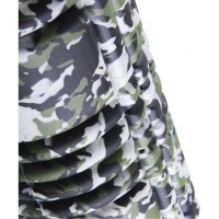 Ролик массажный FA-508, низкая жесткость, 33x14 cм, зеленый камуфляж/оранжевый (1041692)