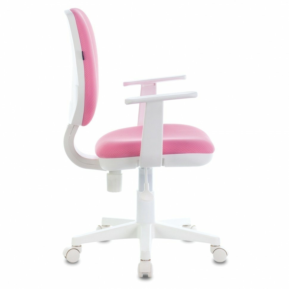 Кресло BRABIX Fancy MG-201W с подлокотниками пластик белый розовое 532409 (94555)