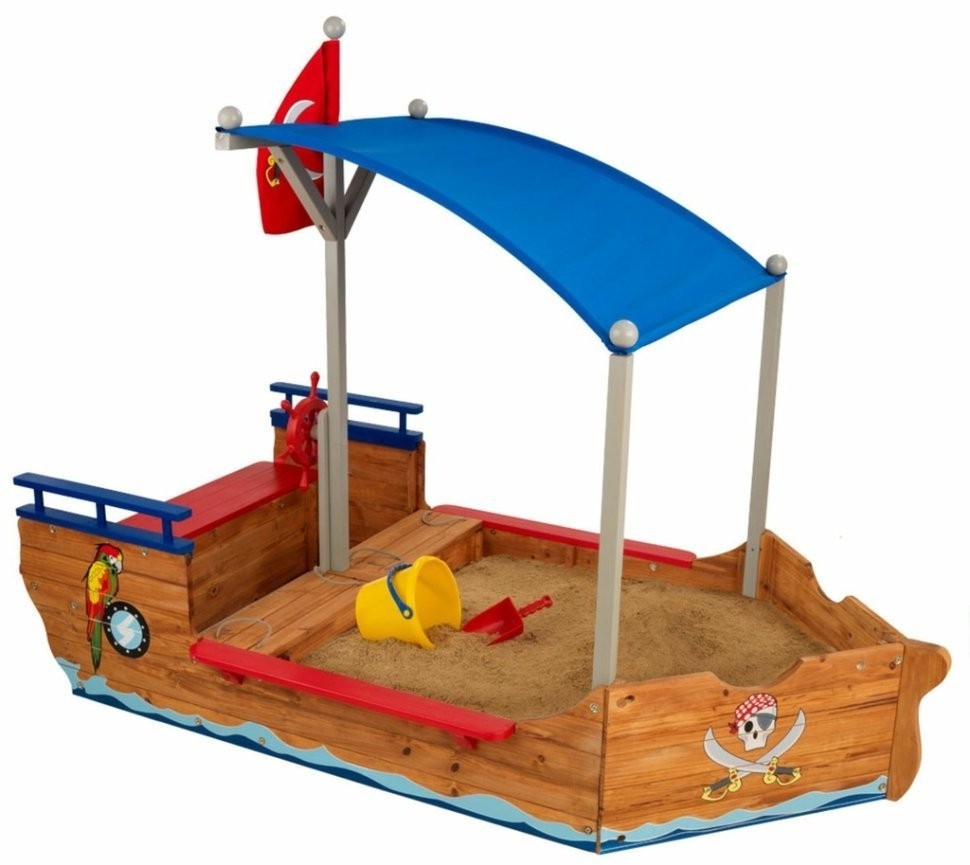 Песочница "Пиратская лодка" (Pirate Sandboat) (00128_KE)