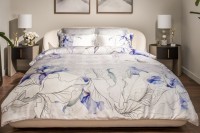 Кровать Palazzo 160 без мех.рогожка св.бежевая Norton SVBEG 198*240*90см (TT-00015054)