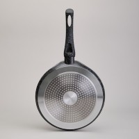 Сковорода блинная agness с антипригарным покрытием &quot;black marble&quot;, 24х2см, индукционное дно (932-523)