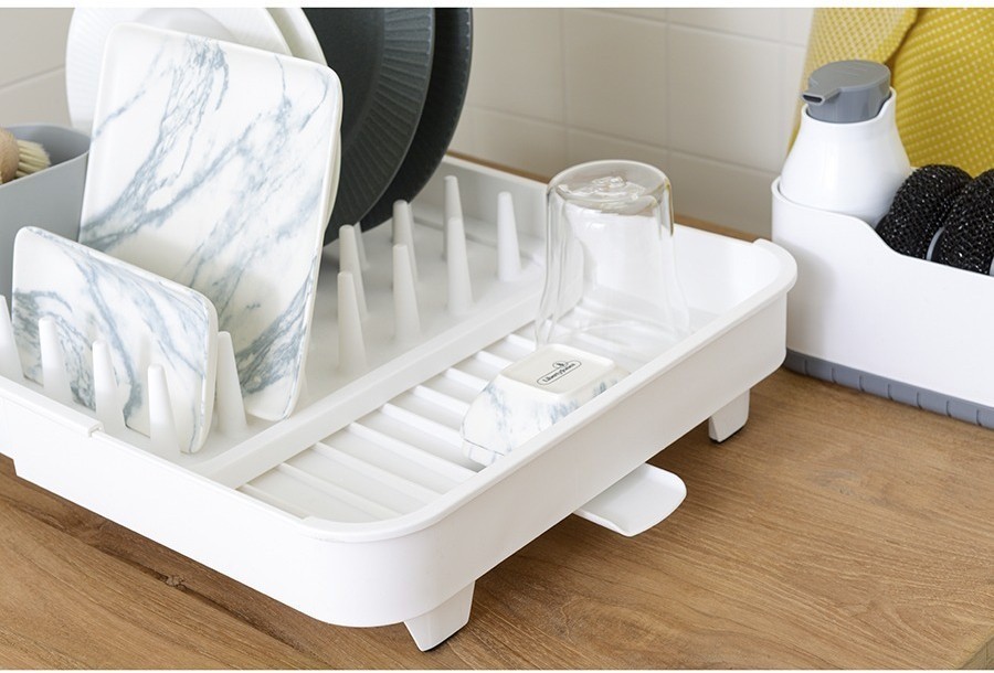 Сушилка для посуды jarl, 41,2x11,5x36,5 см, белая (74014)