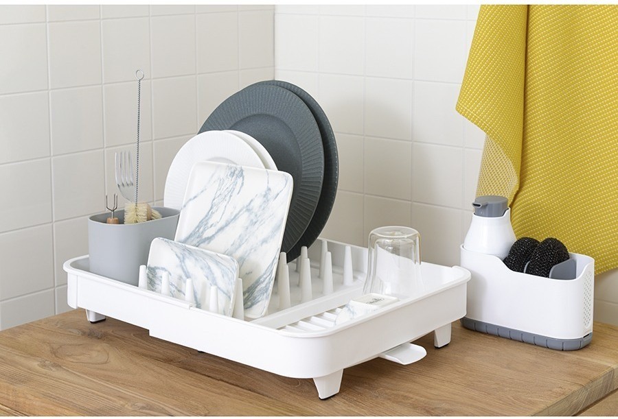 Сушилка для посуды jarl, 41,2x11,5x36,5 см, белая (74014)