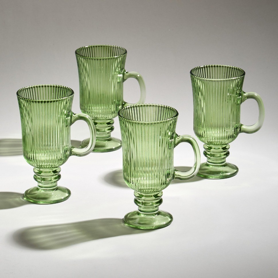Набор кружек "simplicity" green 4 шт 245 мл / 14 см Lefard (675-105)