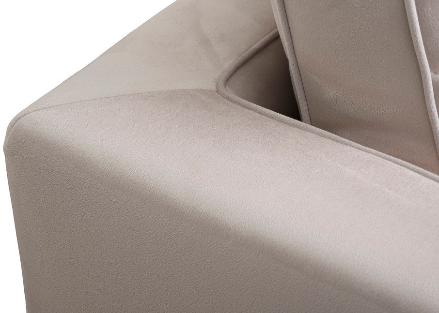 Диван Madrid Memory с кантом трехм. без мех.,велюр бежевый Colt021+Colt030 (TT-00015136)