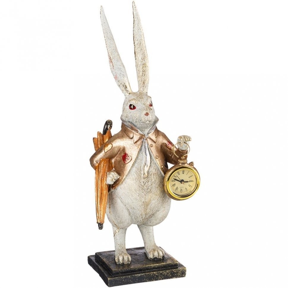 Фигурка с часами "английская коллекция "кролик" 14,5*12*38,5 см Lefard (774-151)
