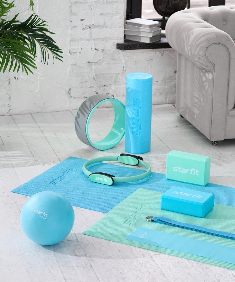 Блок для йоги STARFIT YB-200 EVA, синий пастель (2113199)