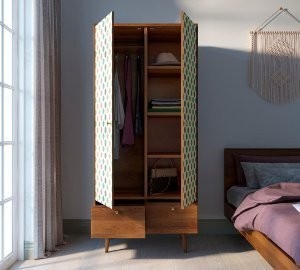 Шкаф двухстворчатый Berber принт 24 арт BB16/Print_24-ET