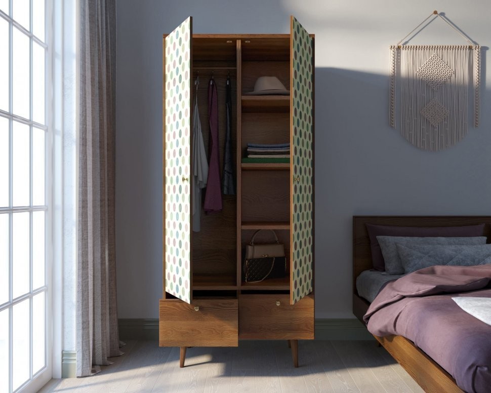 Шкаф двухстворчатый Berber принт 24 арт BB16/Print_24-ET