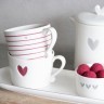 Bastion Collections Кружка White Stripes Red Нeart Grey RJ/CUP 010 RED