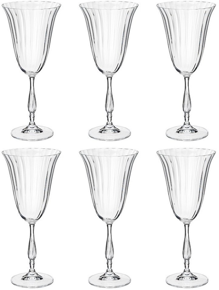 Набор бокалов для вина "fregata optic" из 6шт 350мл Crystal Bohemia (669-411)