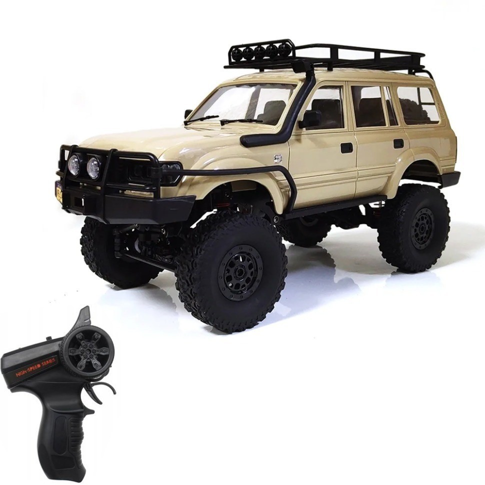 Радиоуправляемый краулер WPL C54-1 Land Cruiser LC80 желтый 1:16 (WPLC54-1-YELLOW)