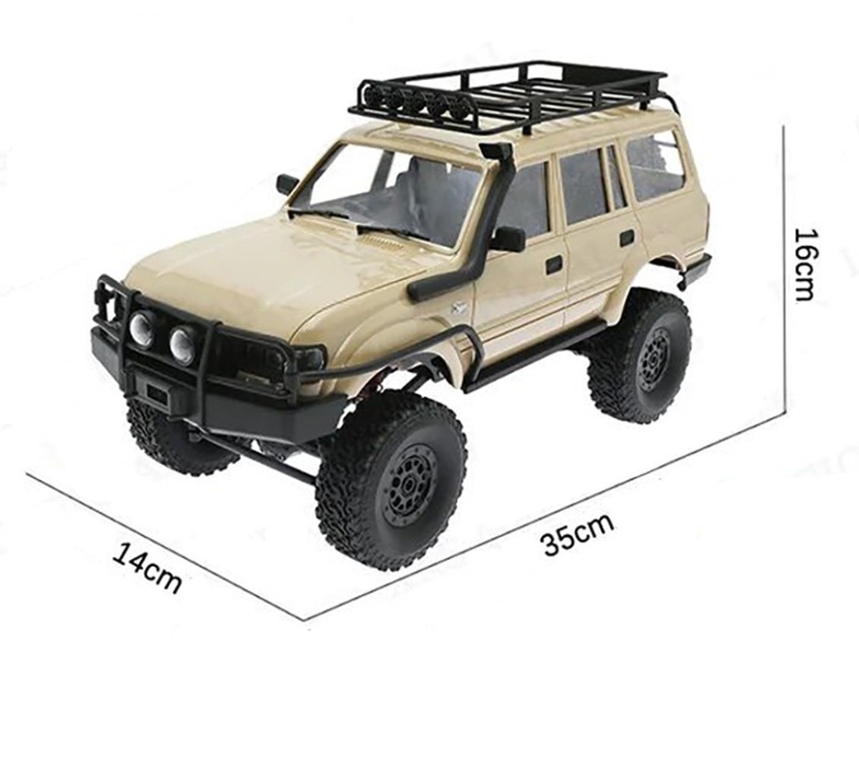 Радиоуправляемый краулер WPL C54-1 Land Cruiser LC80 желтый 1:16 (WPLC54-1-YELLOW)