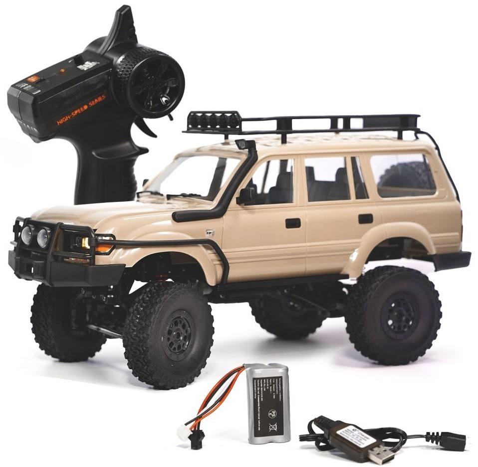 Радиоуправляемый краулер WPL C54-1 Land Cruiser LC80 желтый 1:16 (WPLC54-1-YELLOW)