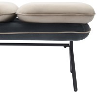 Банкетка pea, велюр, бежевая/темно-серая (76124)