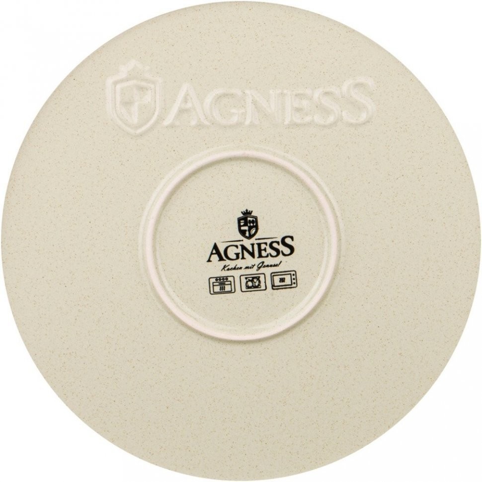 Форма для выпечки agness "modern kitchen" круглая бежевая 28*28*6 см Agness (777-089)