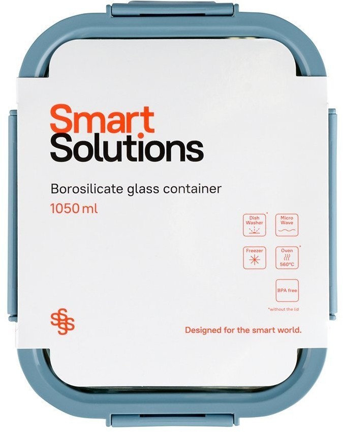 Контейнер для запекания, хранения и переноски продуктов в чехле smart solutions, 1050 мл, синий (73390)