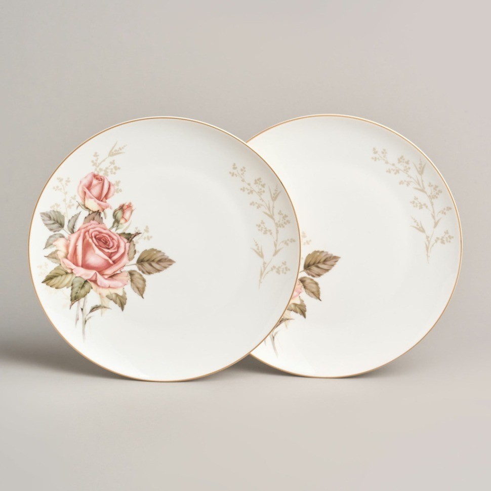 Набор тарелок закусочных lefard "корейская роза" 2 шт. 20,5 см (590-682)