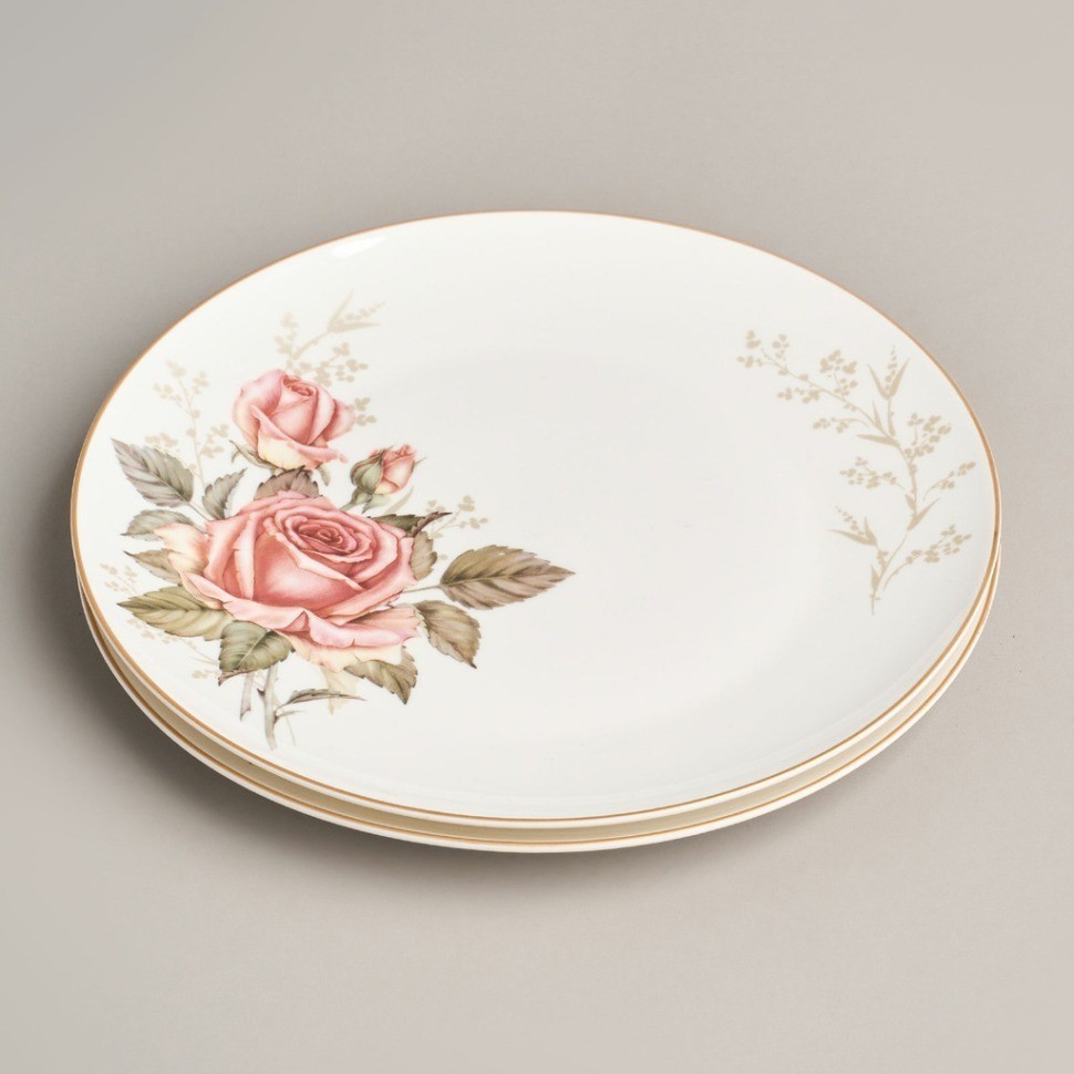 Набор тарелок закусочных lefard "корейская роза" 2 шт. 20,5 см (590-682)