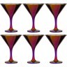 Набор 6 бокалов для мартини 190 мл "королевская фуксия" Акционерное Общество (194-393)