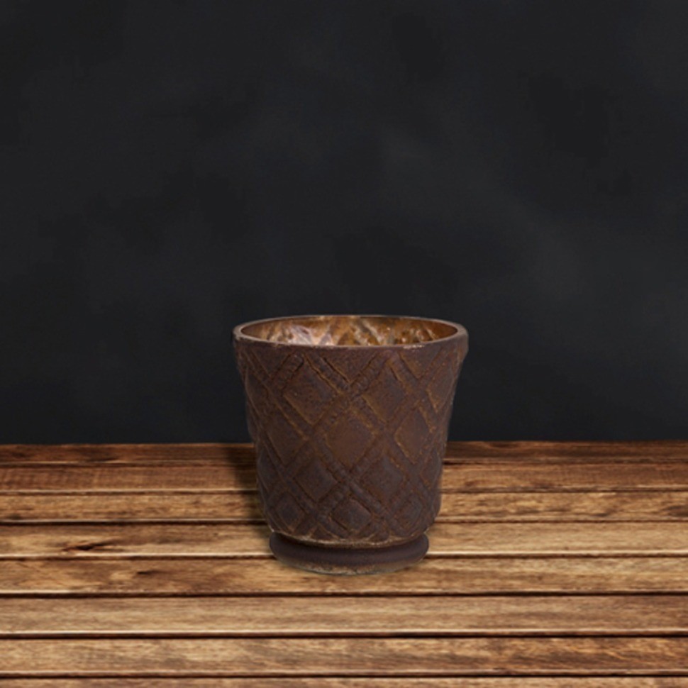 Подсвечник MAK1575, 9, стекло, Brown, RESTORATION HARDWARE