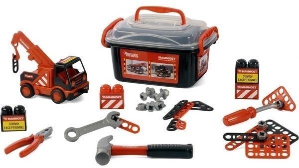 Автомобиль-эвакуатор + конструкторский набор (36 элементов) (в контейнере) (57136_PLS)