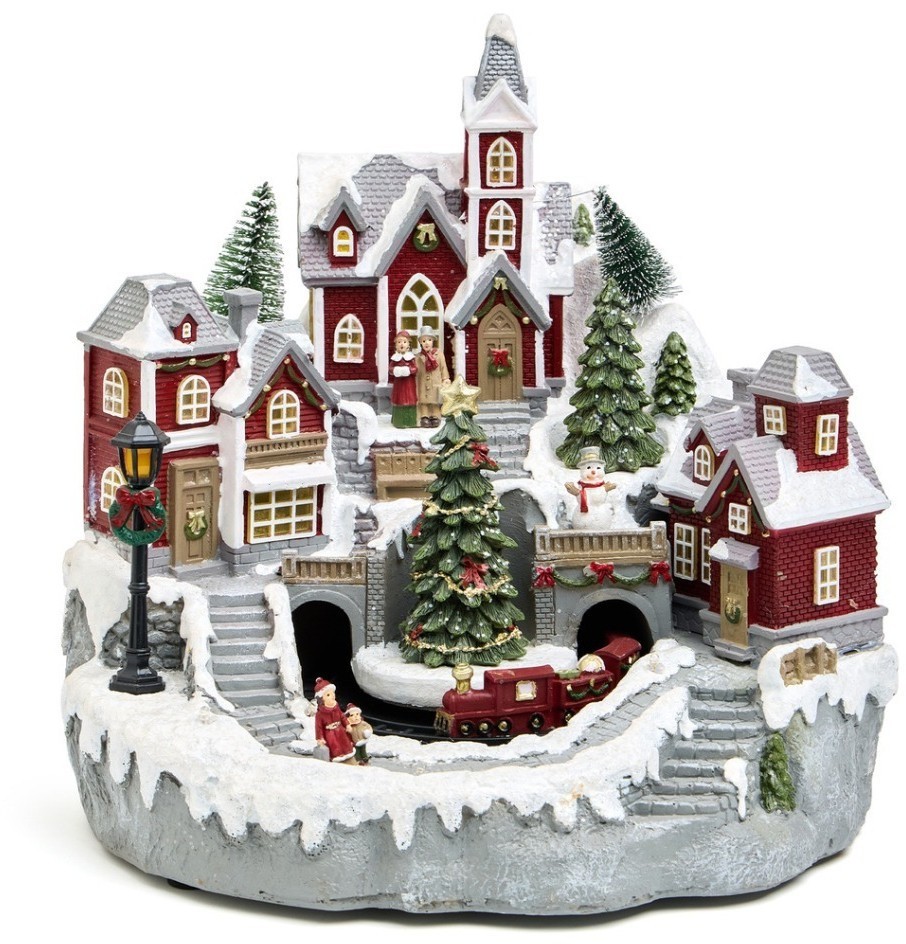 Музыкальная статуэтка "зимний городок" 28х28,5х27 см Lefard (146-2229)