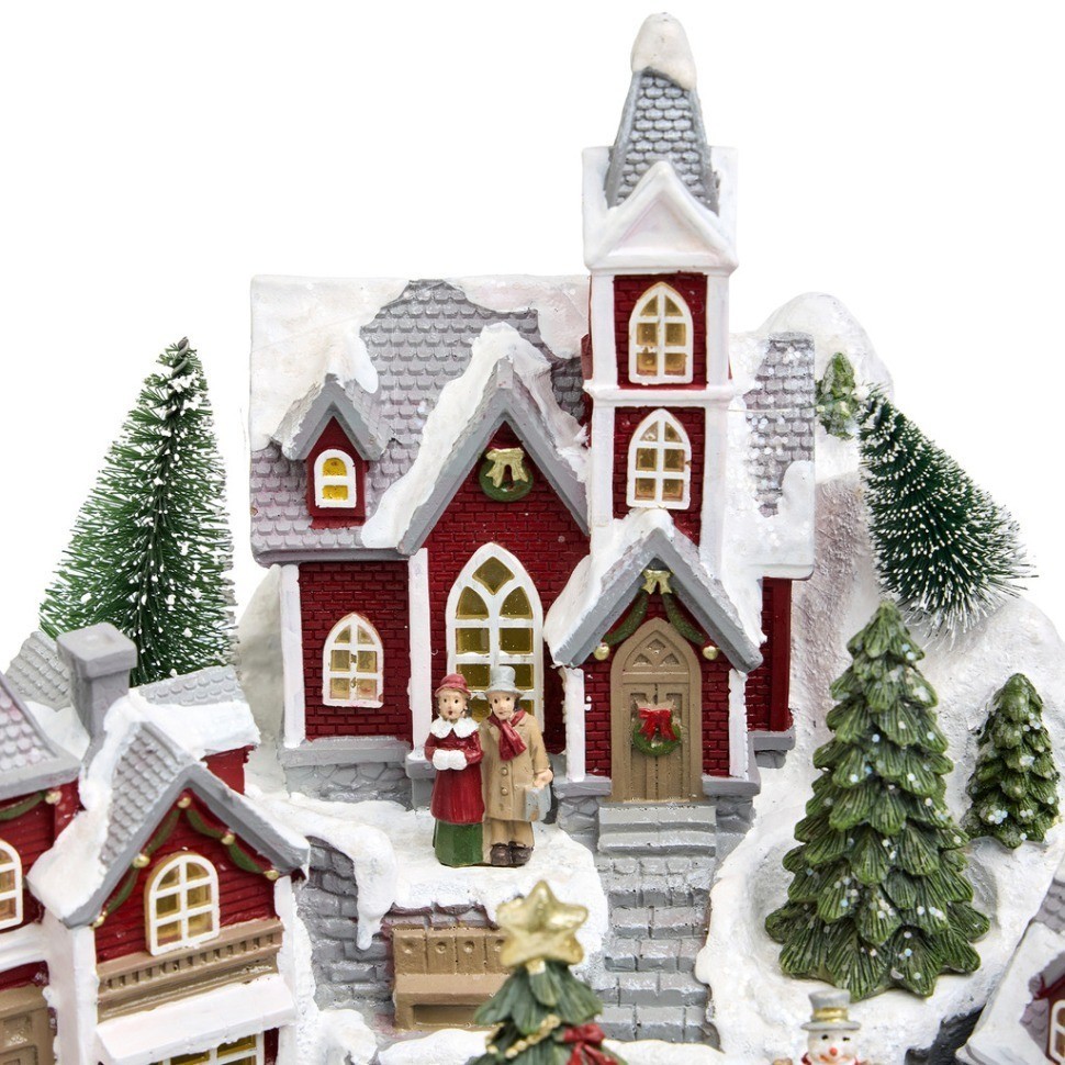 Музыкальная статуэтка "зимний городок" 28х28,5х27 см Lefard (146-2229)
