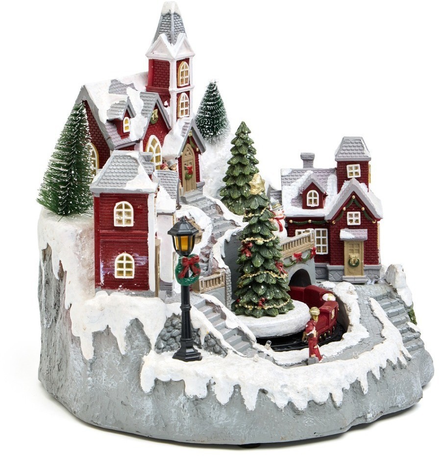Музыкальная статуэтка "зимний городок" 28х28,5х27 см Lefard (146-2229)
