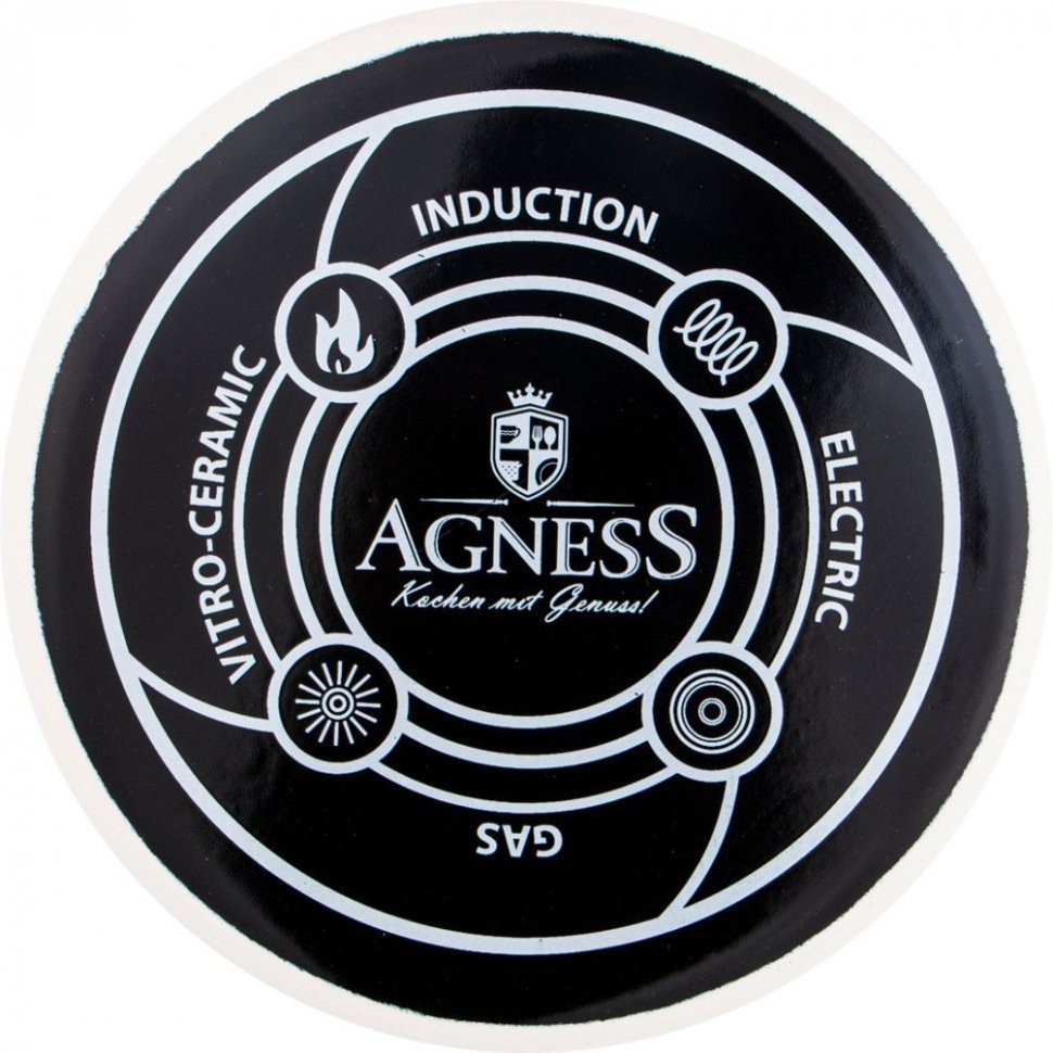 Чайник agness эмалированный, серия deluxe, 2,3л подходит для индукции Agness (951-107)