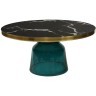 Столик кофейный odd, D75 см, мрамор/голубой (74261)