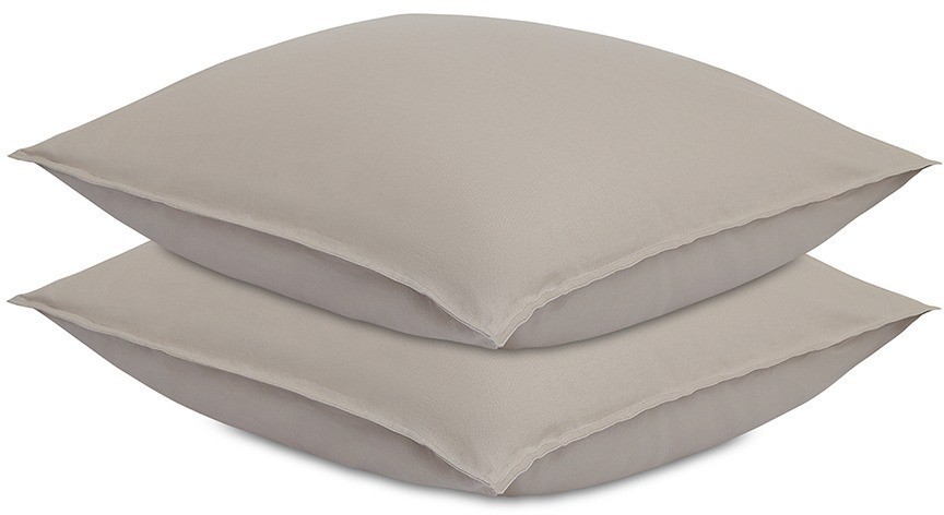 Набор наволочек изо льна и хлопка серо-бежевого цвета из коллекции essential, 70х70 см (77145)